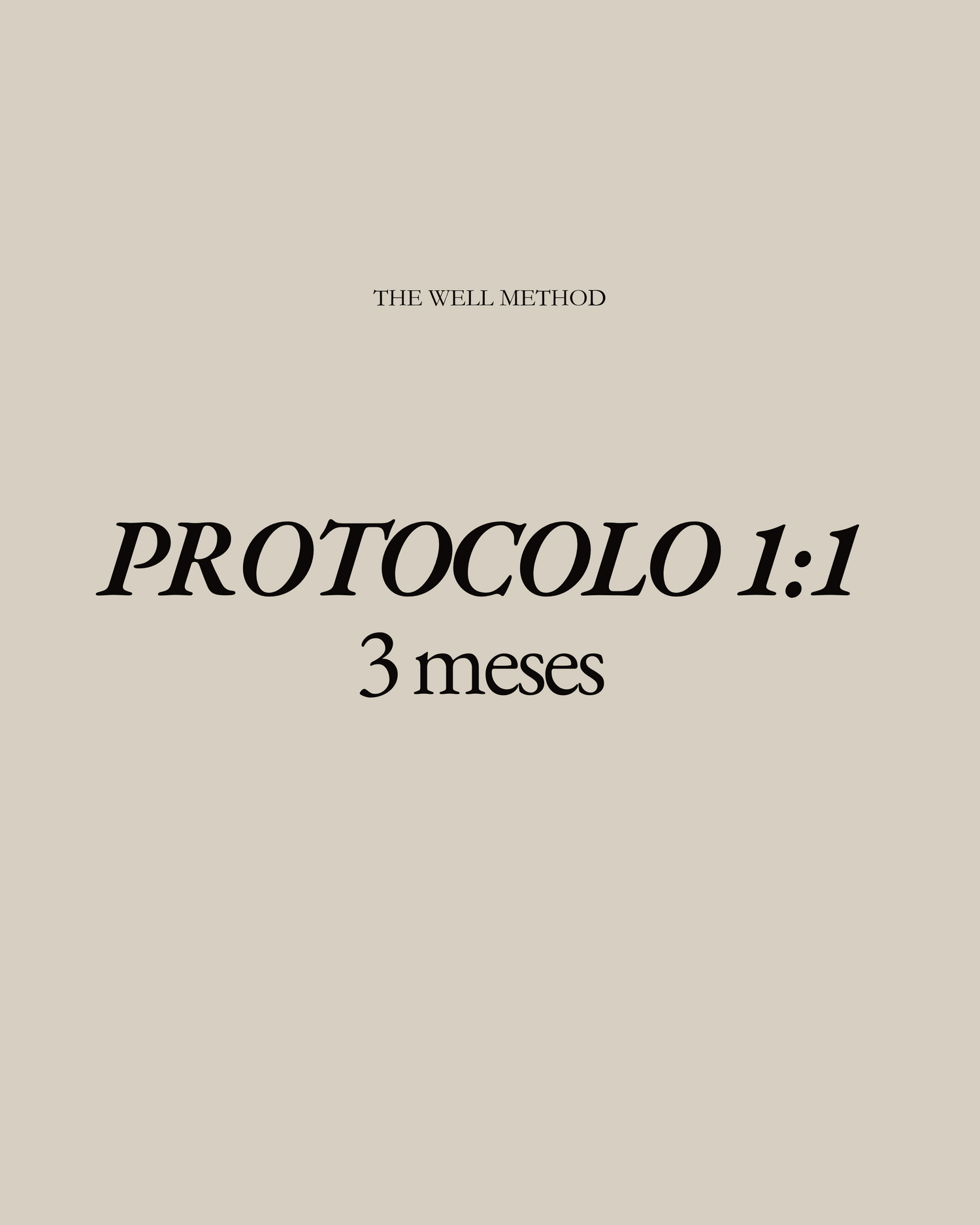 Protocolo 1:1 - 3 meses