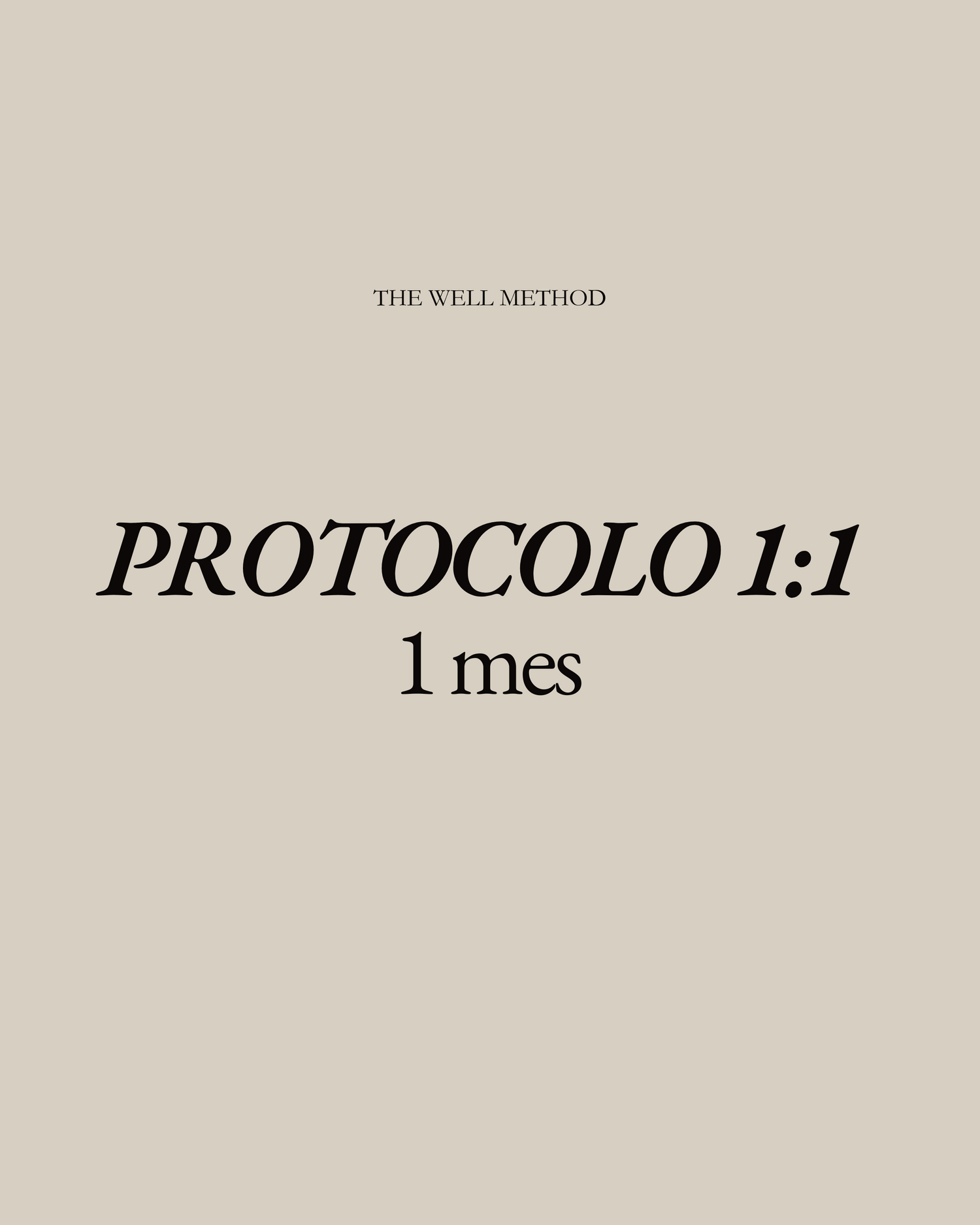 Protocolo 1:1 - 1 mes
