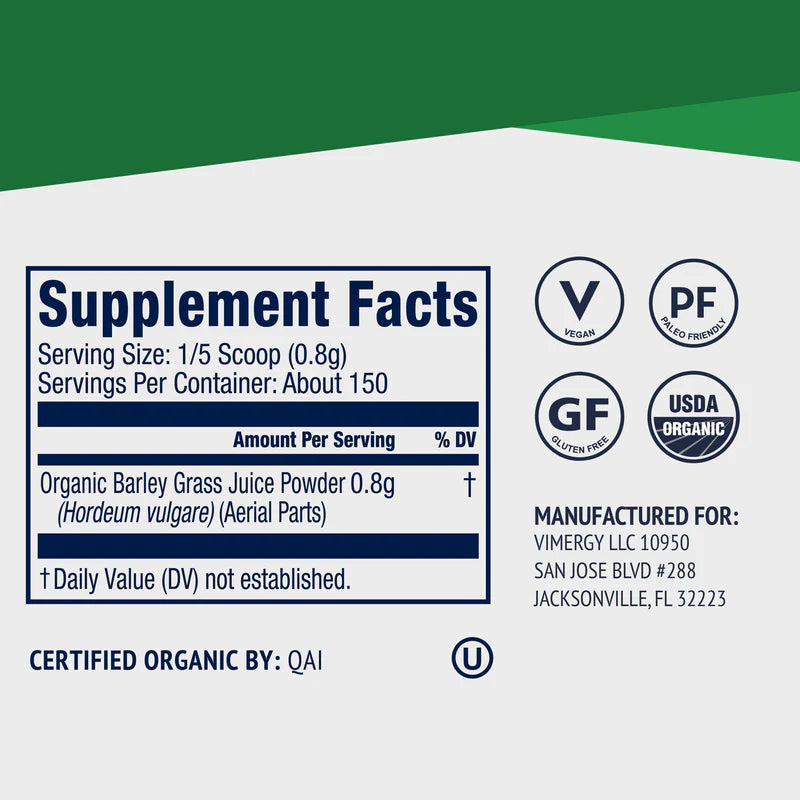 Barley Grass Juice Powder 120 gramos